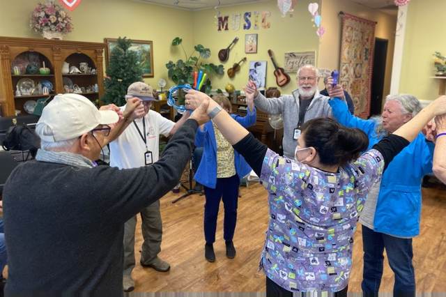 A live musical performance at Daycation for Seniors